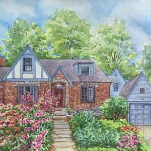 Custom House Portrait Home portrait Custom watercolor Housewarming gift Watercolor house portrait Home sketch Custom House painting