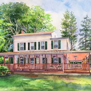 Custom Home portrait Our First Home Gift Watercolor House Painting Closing Gift Personalized Housewarming Gift for Parents
