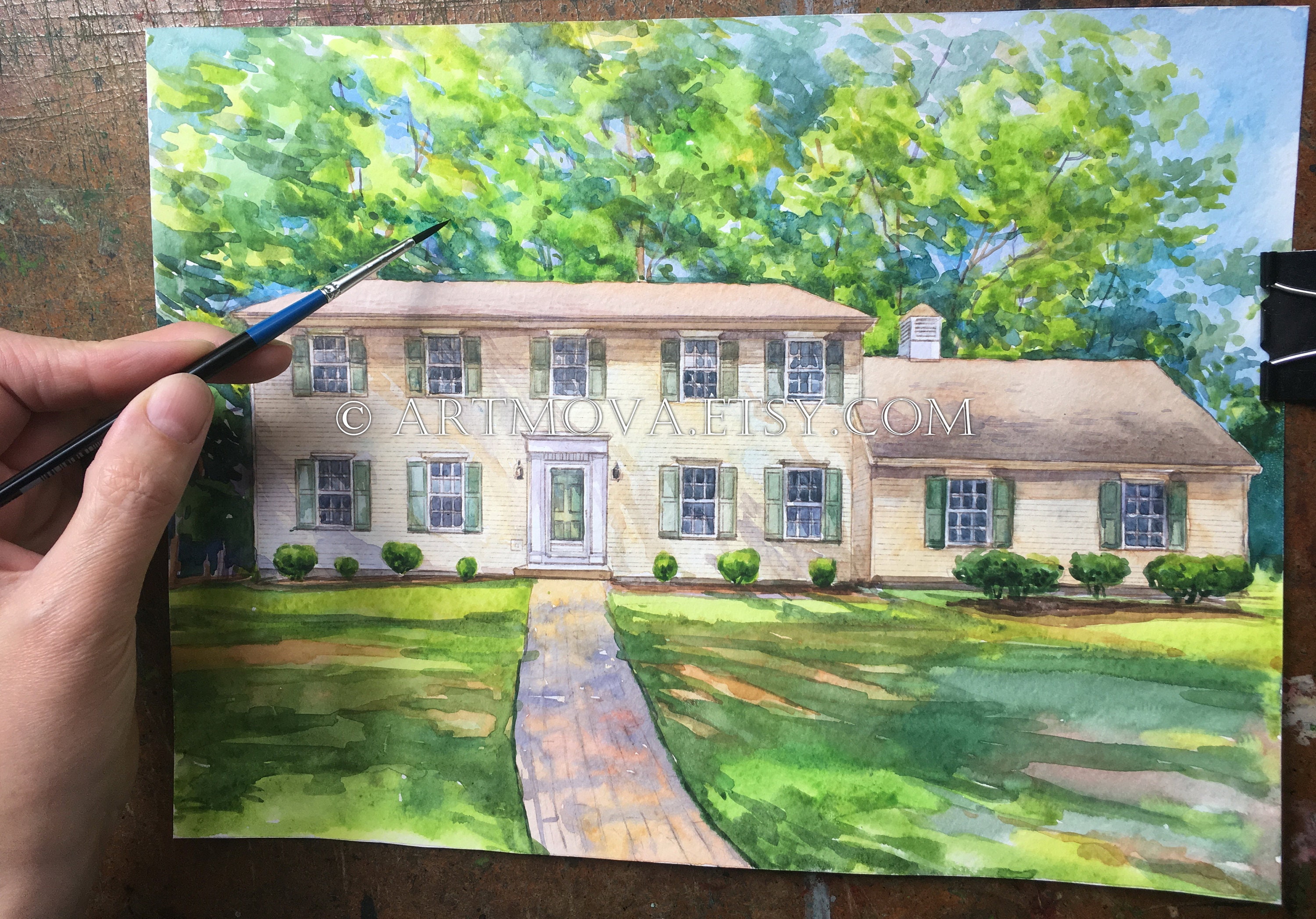 House warming gift Custom House Sketch hand drawn home Etsy