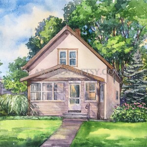Custom Watercolor house painting, watercolor house portrait, watercolor painting, hand painted house portrait, house painting from picture
