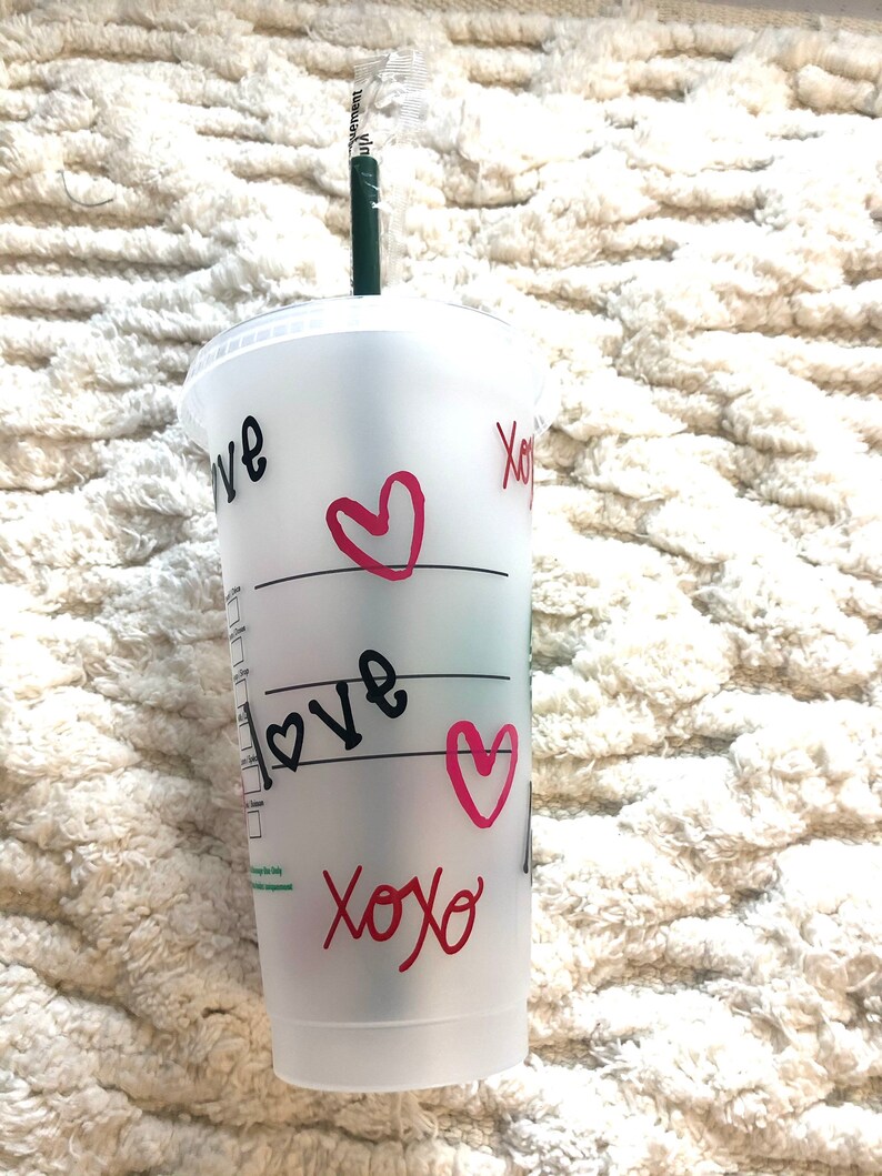 XOXO Cup XOXO Love Reusable Tumbler Cold Cup Valentine\u2019s Day Gift