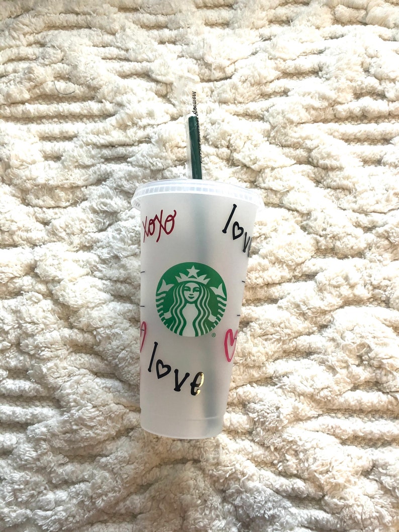 XOXO Cup XOXO Love Reusable Tumbler Cold Cup Valentine\u2019s Day Gift