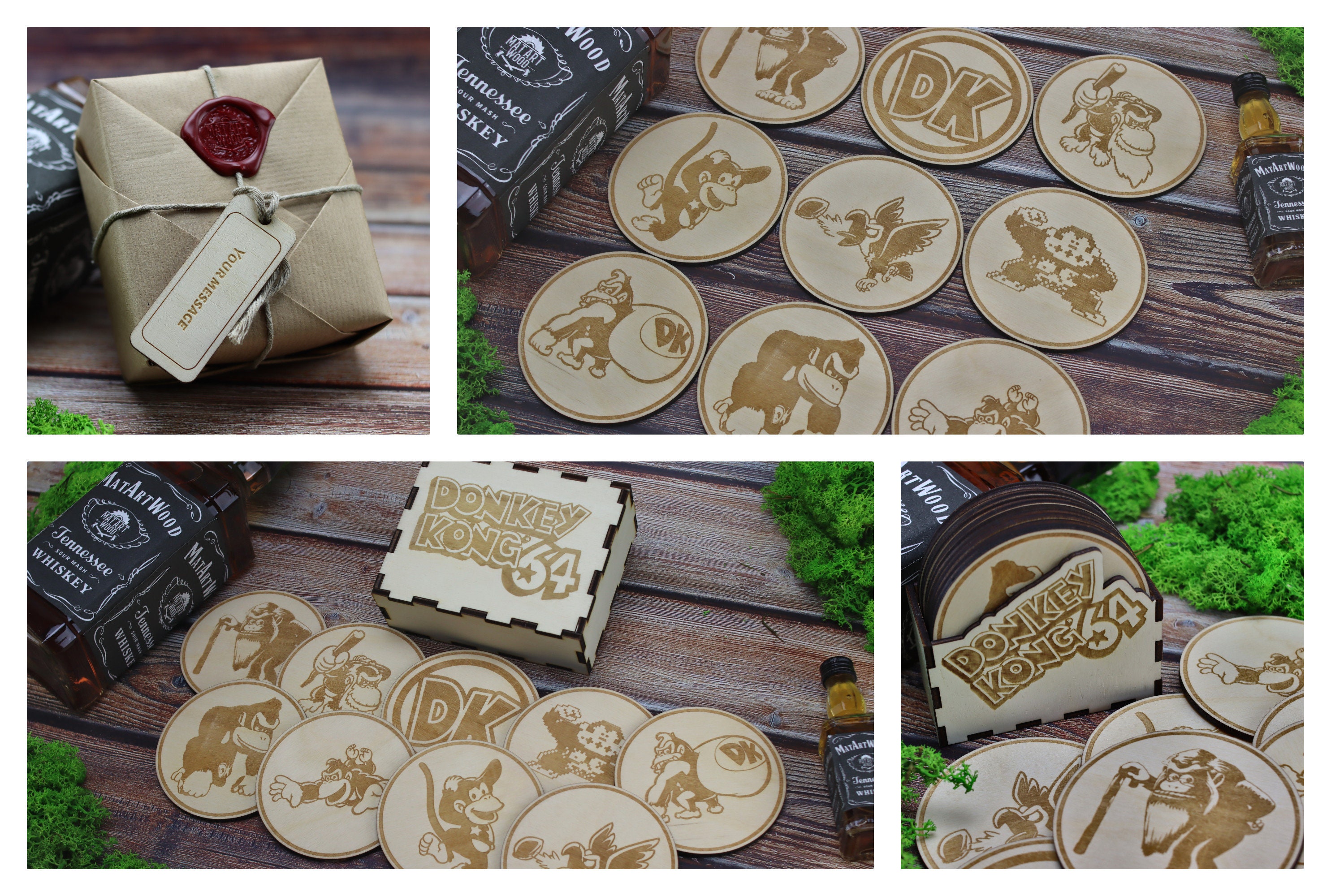 Video Game Coasters Round Set of 9 Coasters personalized Etsy
