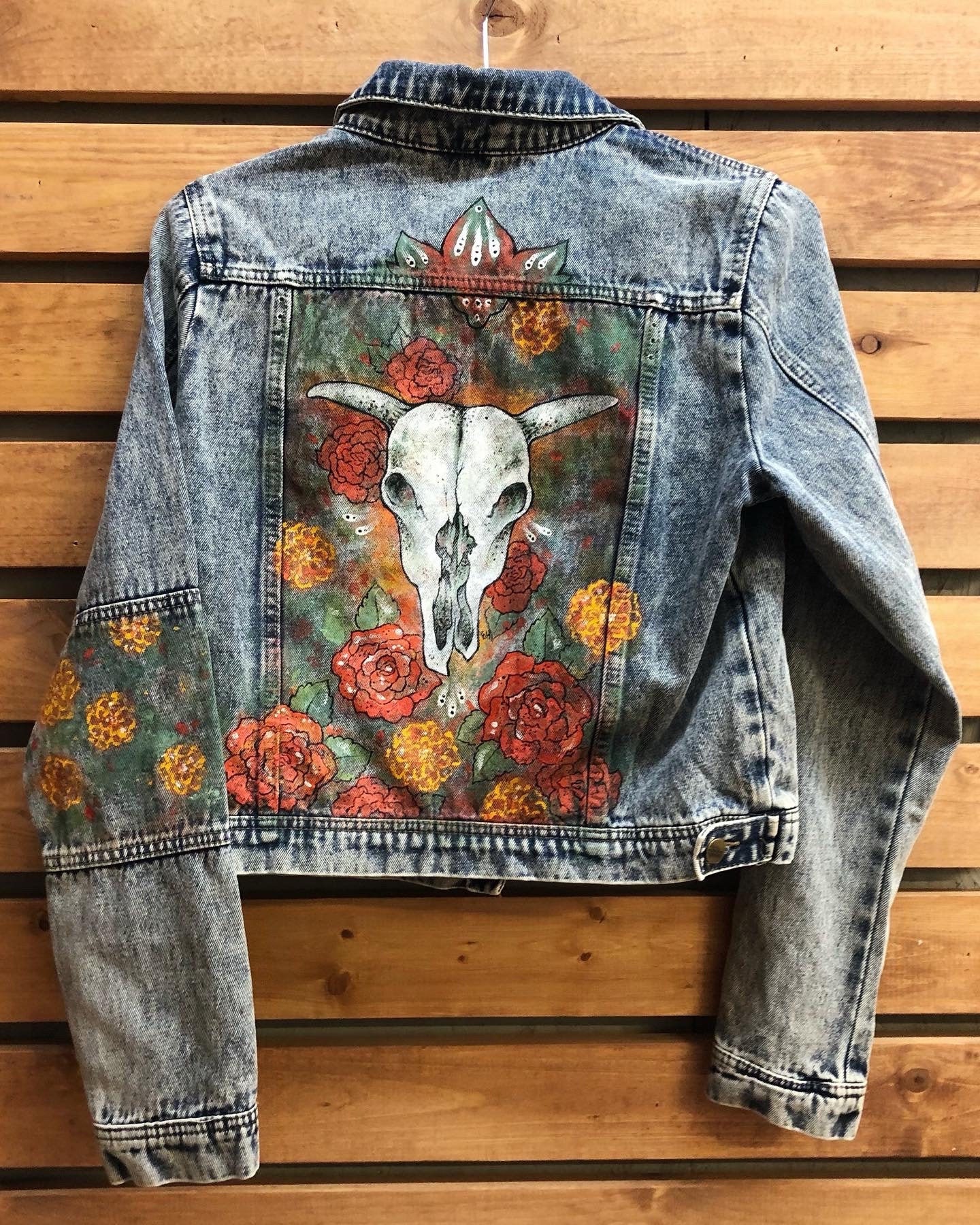 DenimJacketPoupee Custom Jean Jacket, Patchwork Denim Jacket, Quilted Jacket Handmade, Denim Jacket for Women, 80s Clothing