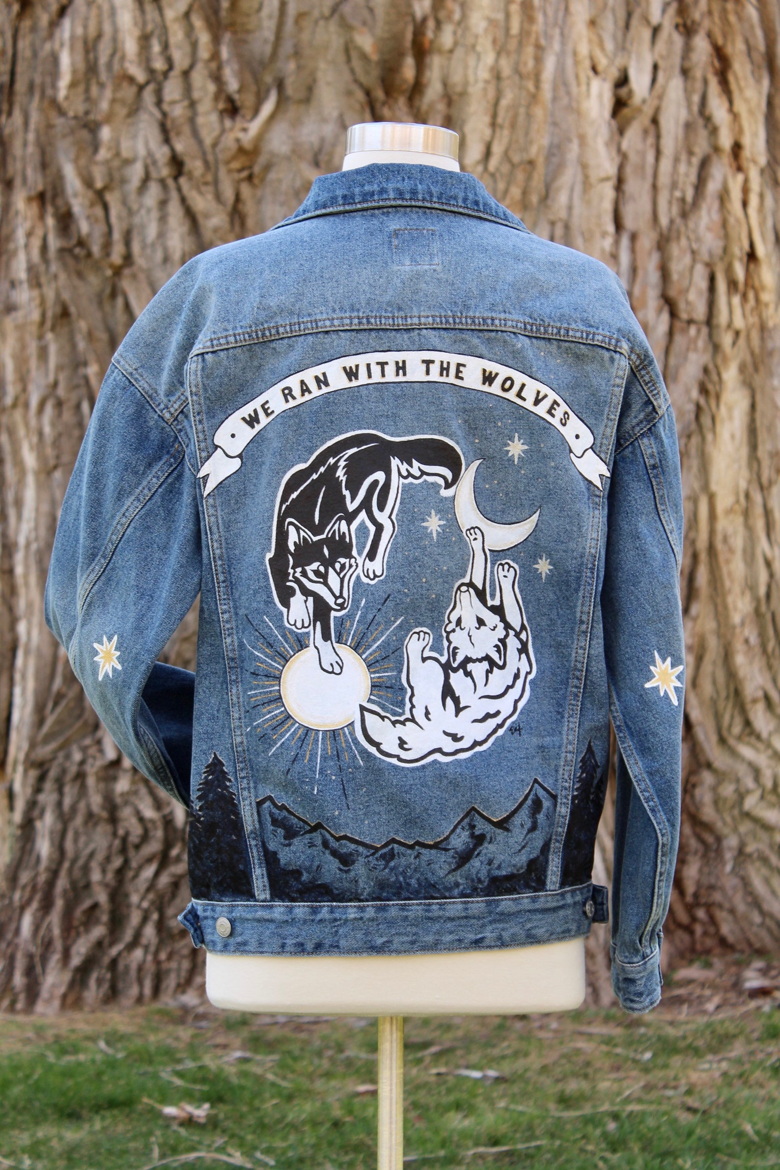 Custom Hand Painted Denim Jacket Made to Order Personalized Etsy