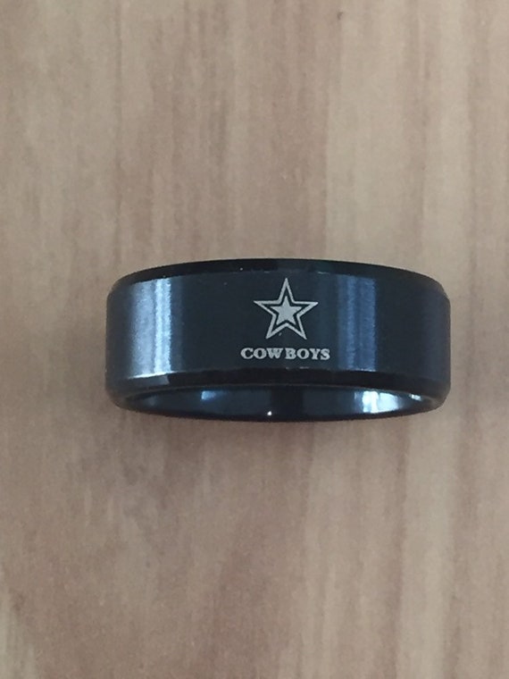 Dallas Cowboys Ring Cowboys Ring Black Ring Stainless Etsy