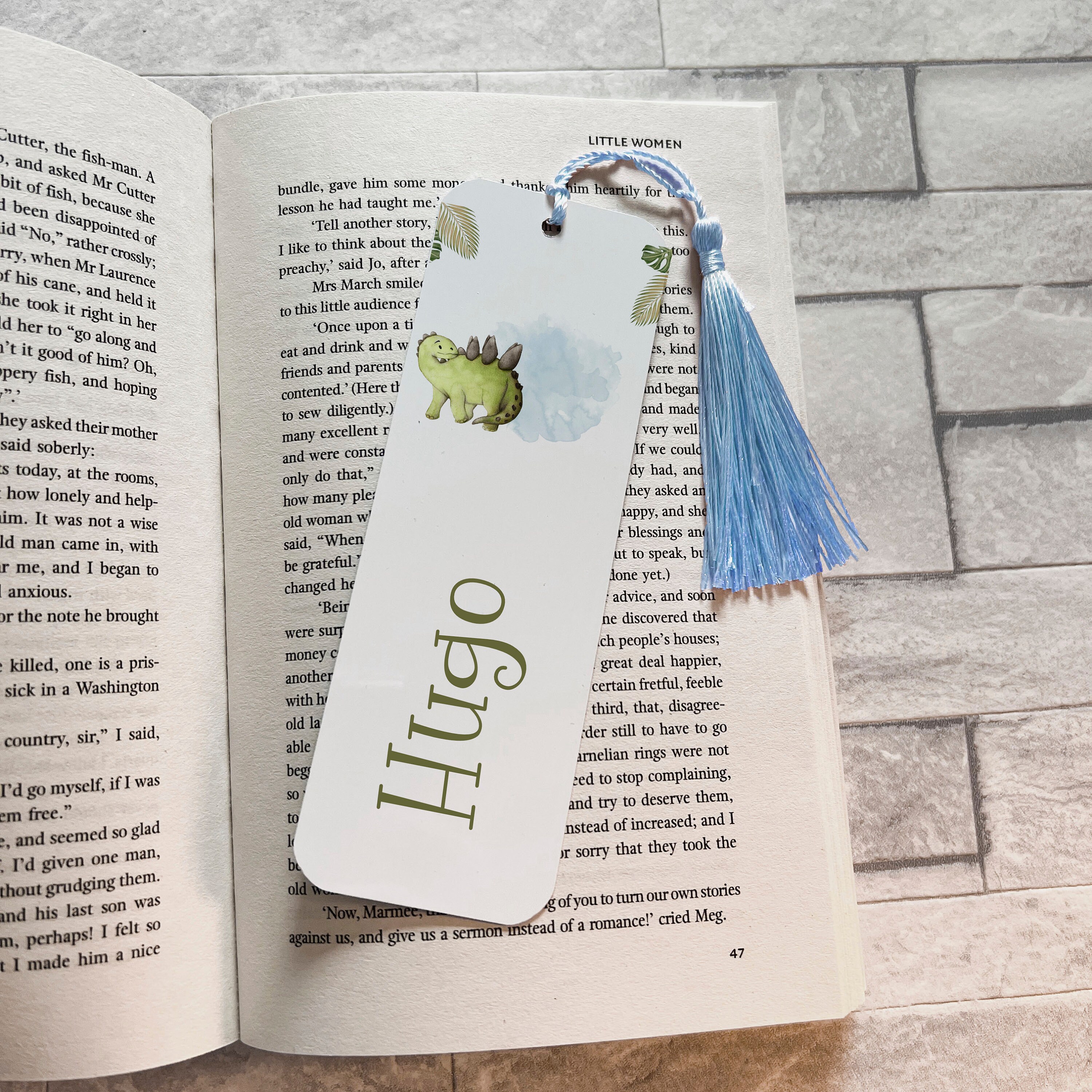 Reading Is Roarsome Personalized Dinosaur Wooden Bookmark Gift For