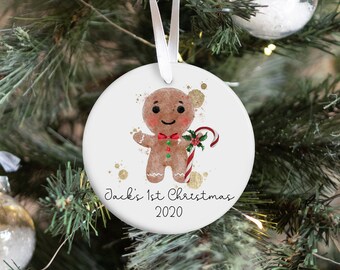 Personalised Christmas Decoration, Christmas Tree Bauble, Gingerbread Decoration, My 1st Christmas Decoration