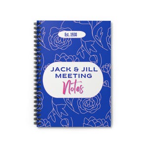 Jack and Jill of America Meeting Notes, African American Woman Spiral Notebook - Ruled Line