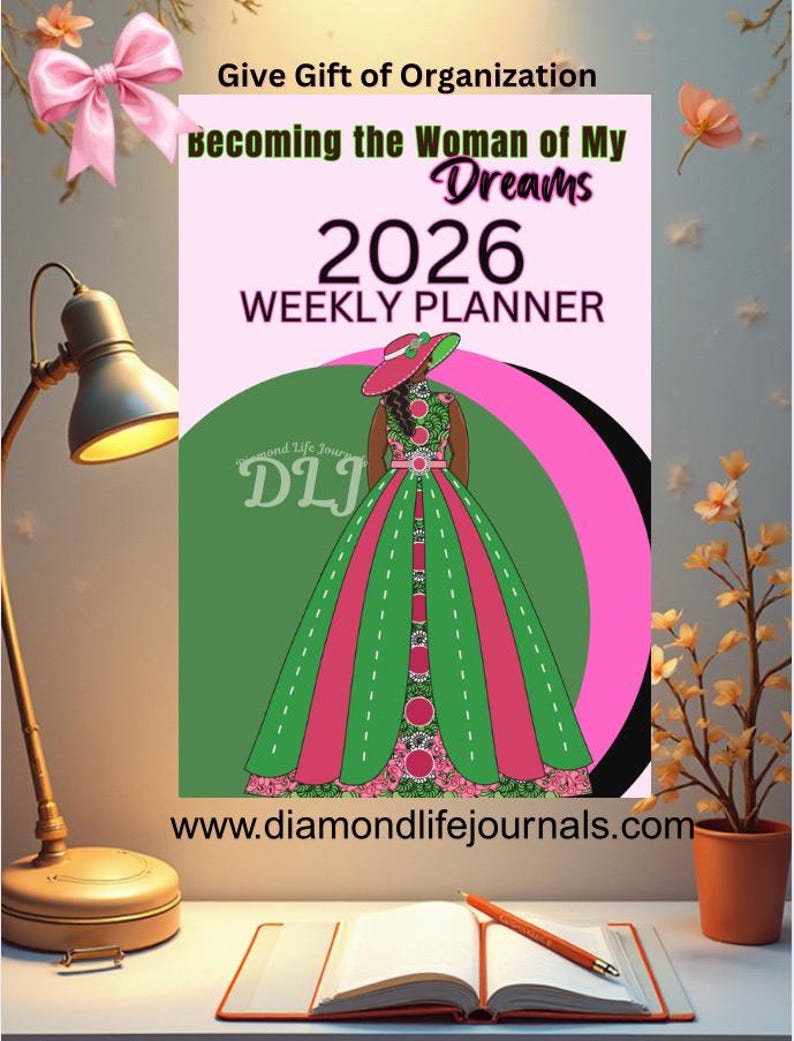 2026 Weekly Paperback Planner, Becoming the Woman of My Dreams Theme ...