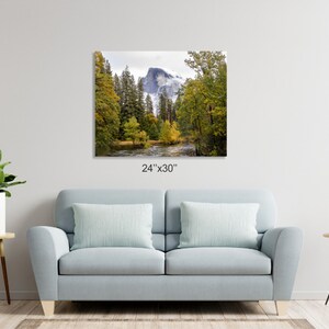 Yosemite National Park - Half Dome and the Merced River - Snow and Fall Colors - ready for your wall!