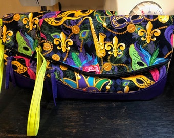 Mardi Gras Theme Heidi Wristlet