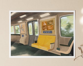 San Francisco BART Afternoon Commute Digital Art Print