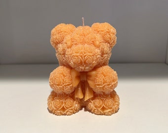 Orange Teddy bear candles