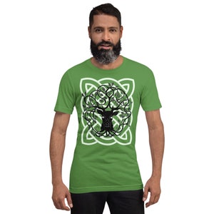 Celtic Deer Short Sleeve Unisex Colored T-Shirt