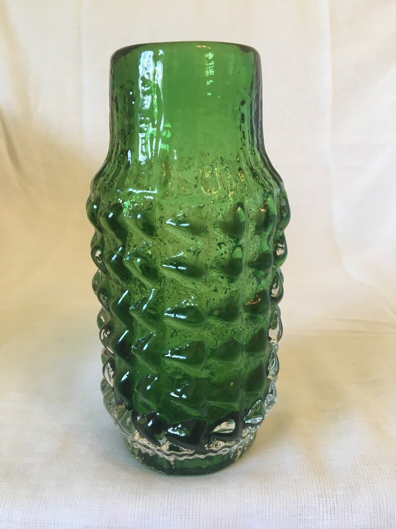 Whitefriars Pine Cone Vase In Meadow Green Etsy