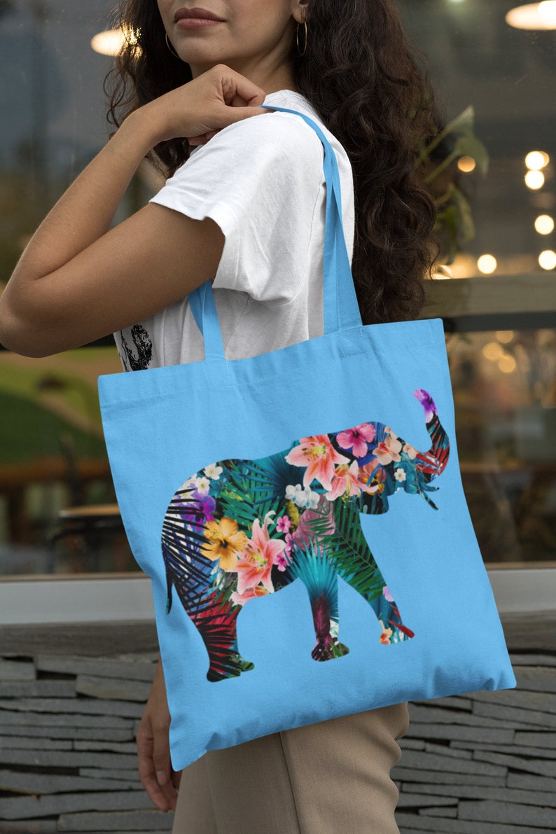 Tropical Floral Elephant Sublimation Design Tropical Flowers - Etsy
