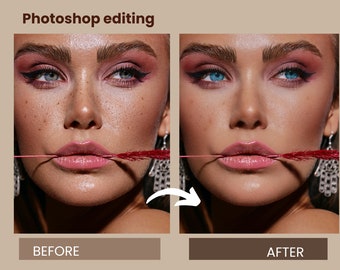 Photo Retouching Skin Smoothing Hair Color Change  Editing  Photoshop Beauty Retouching  Object Removal Eyes Color Change Photo Enhancement