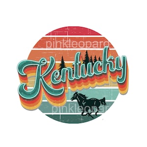 Kentucky retro style sublimation DESIGN Vintage sunset colorful retro vintage Kentucky home state graphics colorful PRINTABLE Kentucky print