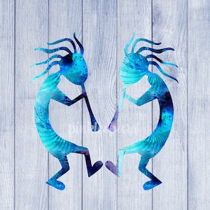 Kokopelli png conception de sublimation galaxie Kokopelli étoiles graphiques symboles chanceux clipart design sud-ouest symboles tribaux graphiques PNG