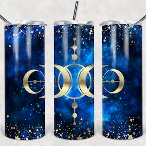 Mystic Moon 20 Unzen Skinny Becher Wrap Sublimation DESIGN hinzufügen Namen personalisieren Magie Hexerei himmlisch Sterne Mond Galaxie heidnisch Wicca