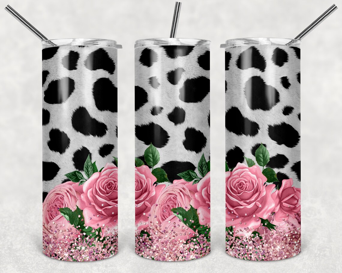 Rose Gold Cowhide Matching Mommy and Me Straight Sippy Cup 20 Etsy