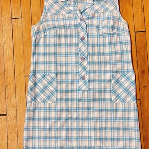 Vintage 1960's Summer Plaid Dress // XL-2X
