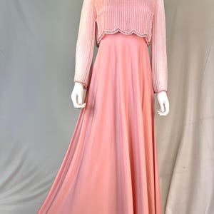 1960s Beaded Pink Cocktail Dress, Small