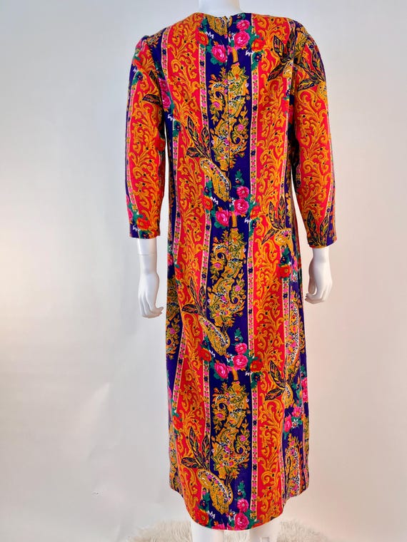 1960s Psychedelic Summer of Love Paisley Midi Dre… - image 7
