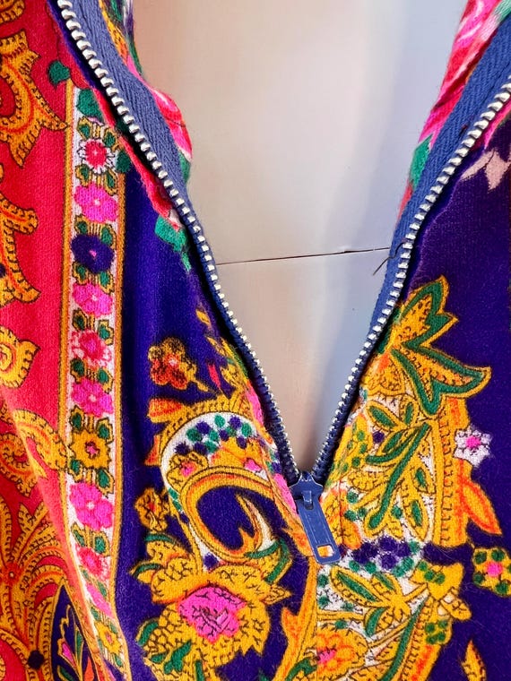 1960s Psychedelic Summer of Love Paisley Midi Dre… - image 8