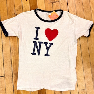 Authentic Vintage Ny Ringer Tee, 1970s-1980s