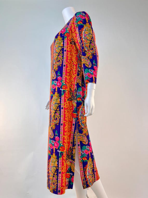 1960s Psychedelic Summer of Love Paisley Midi Dre… - image 6