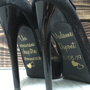 Personnalized Wedding shoe vinyl sticker decal