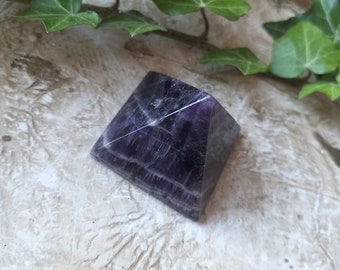 Chevron amethyst pyramid point crystal altar space