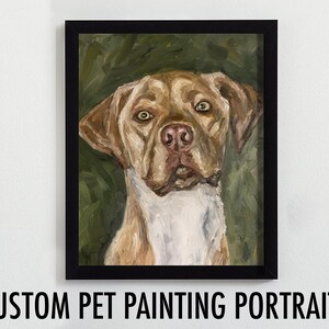 CUSTOM Hand Painted Pet Oil Portrait From Your Photo, Original Painting of your Pet