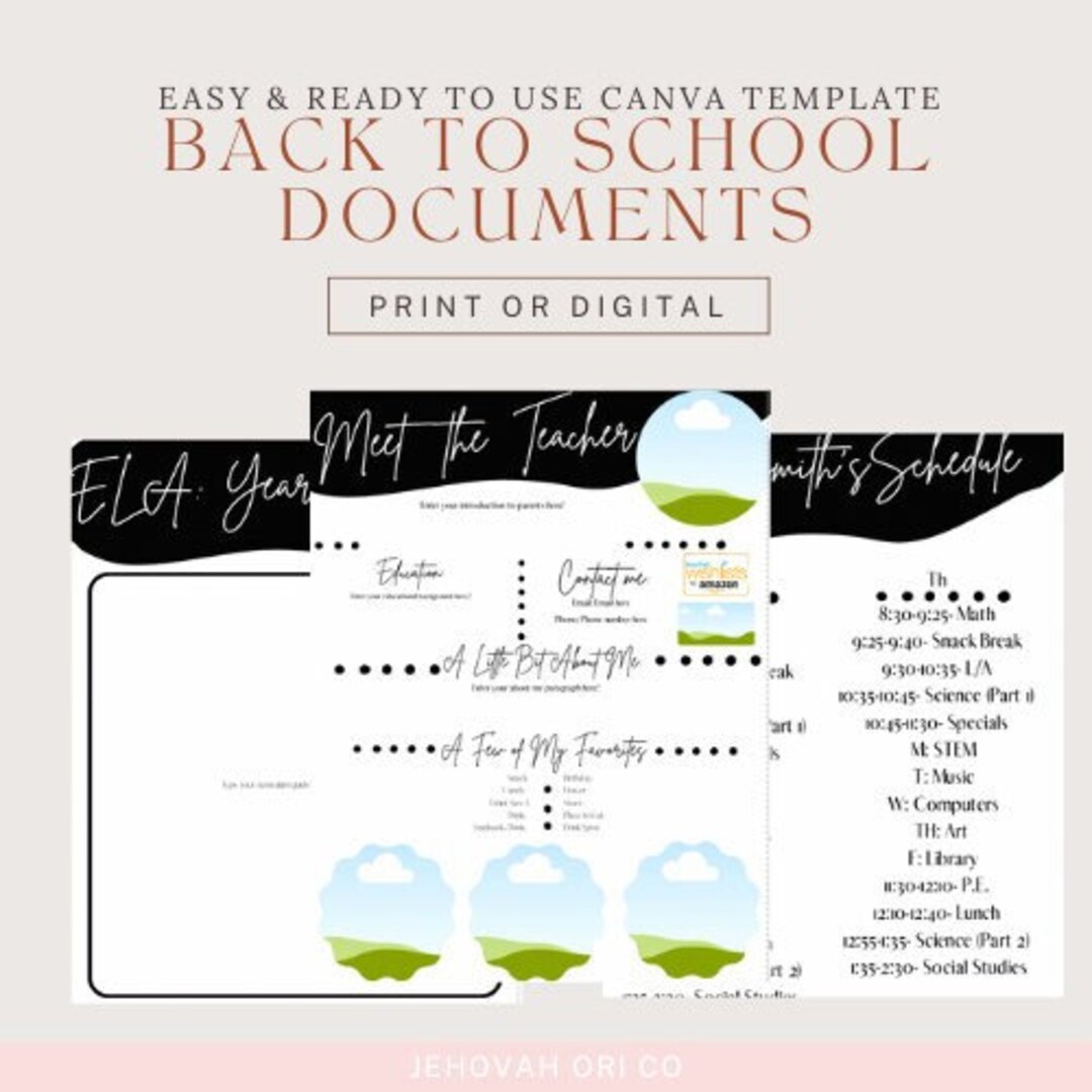 Back to School Canva Template, Teacher Templates, Teacher Newsletter ...