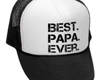 Best Papa by Par Mesh Cap Baseball Trucker Hats Adjustable for Girls Black