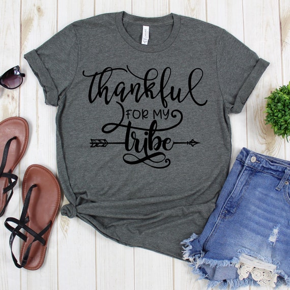 Thanksgiving Shirt Thankful for My Tribe Arrow Tribe | Etsy