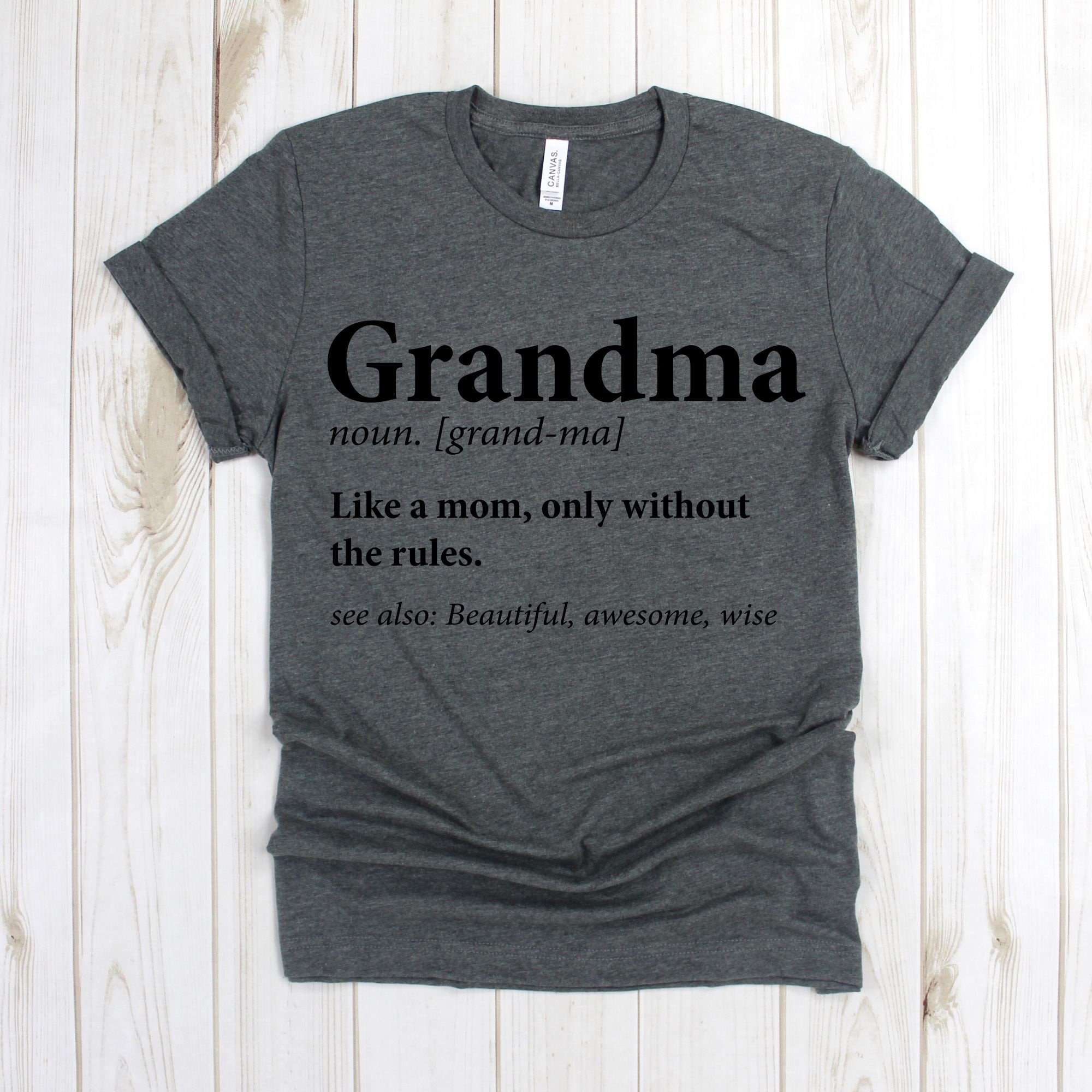 Grandmother Gift Grandma Definition Tee Shirt Grandma Etsy