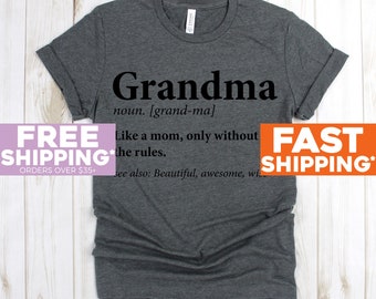 Grandmother Gift - Grandma Definition Tee Shirt - Grandma Shirt - New Grandma Gift - Gifts For Grandmothers