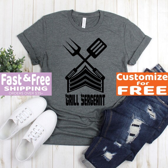 Grill Sergeant Bbq Funny Military Dad Gift T-Shirt Grill Sergeant Bbq Funny Military Dad Gift T-Shirt