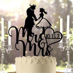 Beauty and the Beast Wedding Cake Topper