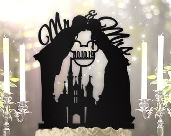 Castle Couple Personalized Wedding Cake Topper