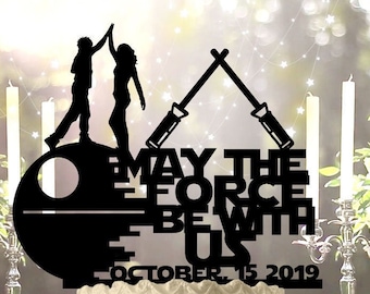 Jedi Couple May The Force Be With Us Wedding Cake Topper