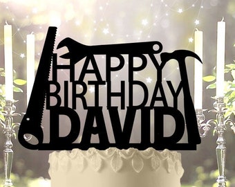 Handyman  Birthday Personalized Birthday Cake Topper