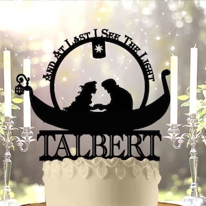 Tangled Wedding Cake Topper: Personalized Anniversary Decor