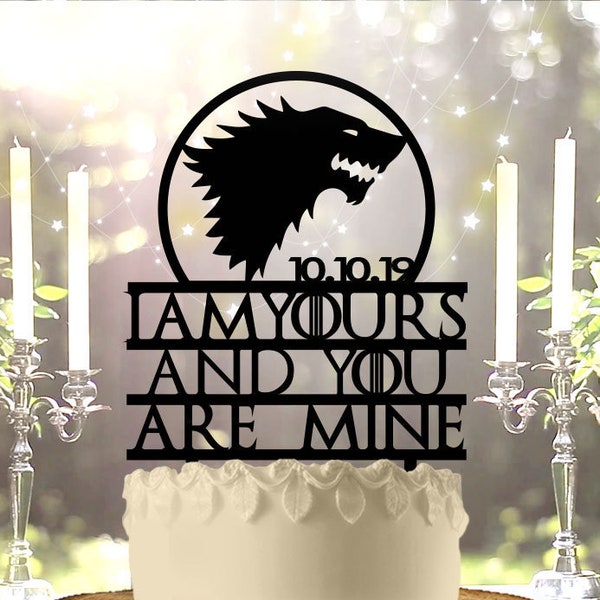 I am Yours and You are Mine Wedding/ Anniversary Cake Topper