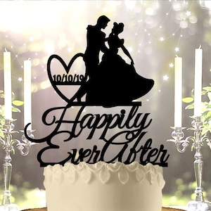 Cinderella Happily Ever After Wedding Cake Topper