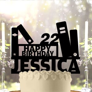 Books with Name Age Personalized Birthday Cake Topper