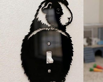 Guinea Pig Butt Light Switch Plate Cover - Acrylic Pet Wildlife Room Decor Wall Plate